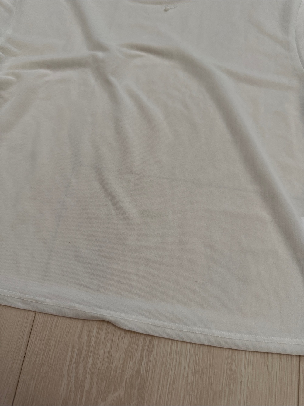 Open Edit Sheer Short Sleeve White Crop Tee - Picture 4 of 8